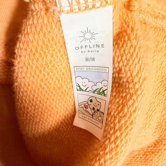 OFFLINE by Aerie Ombre Sweatshirt Shirt Jacket Women's Medium Orange Button Down - Picture 5 of 6